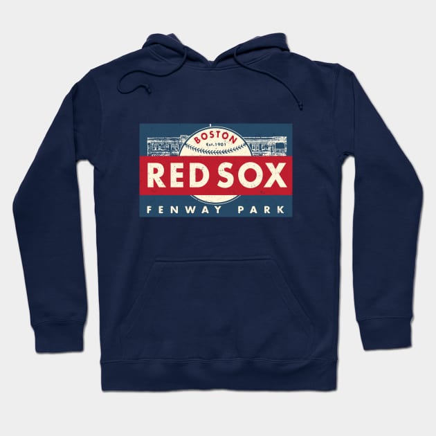 Throwback Boston Red Sox 2 by Buck Tee Originals Hoodie by Buck Tee